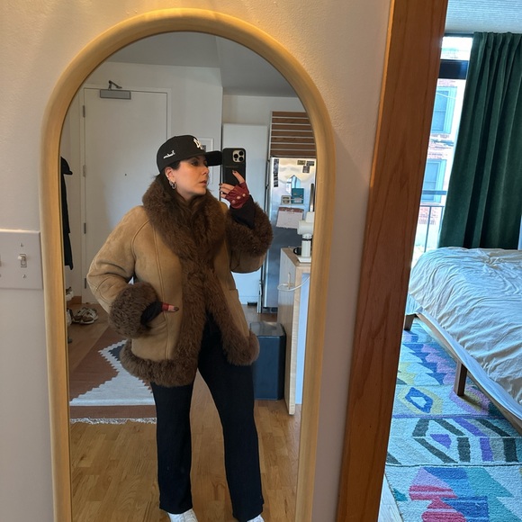 Vintage Genuine Suede Sheepskin Shearling jacket - Picture 7 of 8